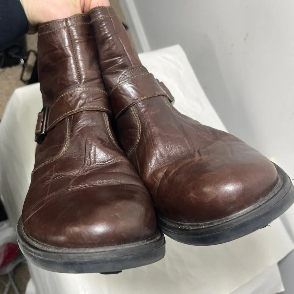Venturini for Men Pisa Chukka Leather Boot Sz 11.5 EUC Chocolate Brown